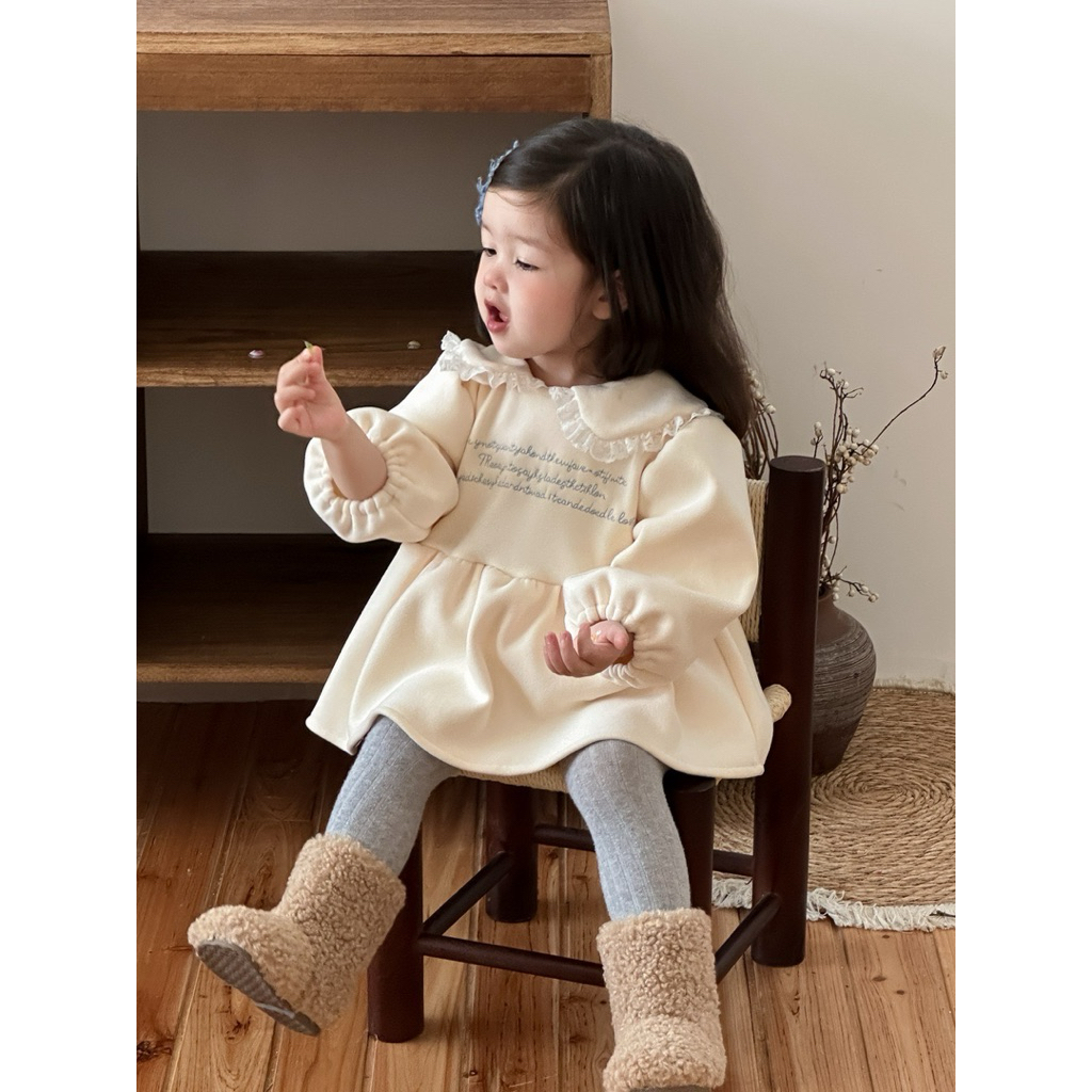 bodysuit nỉ bông cho bé gái, romper cho bé gái, bodysuit nozi xinh xắn cho bé