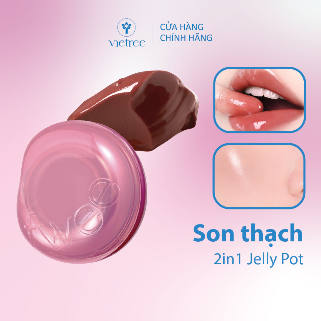Son Thạch Môi và Má FWEE Lip & Cheek Glowy Jelly Pot, Son và má hồng chính hãng Hàn Quốc (4g)