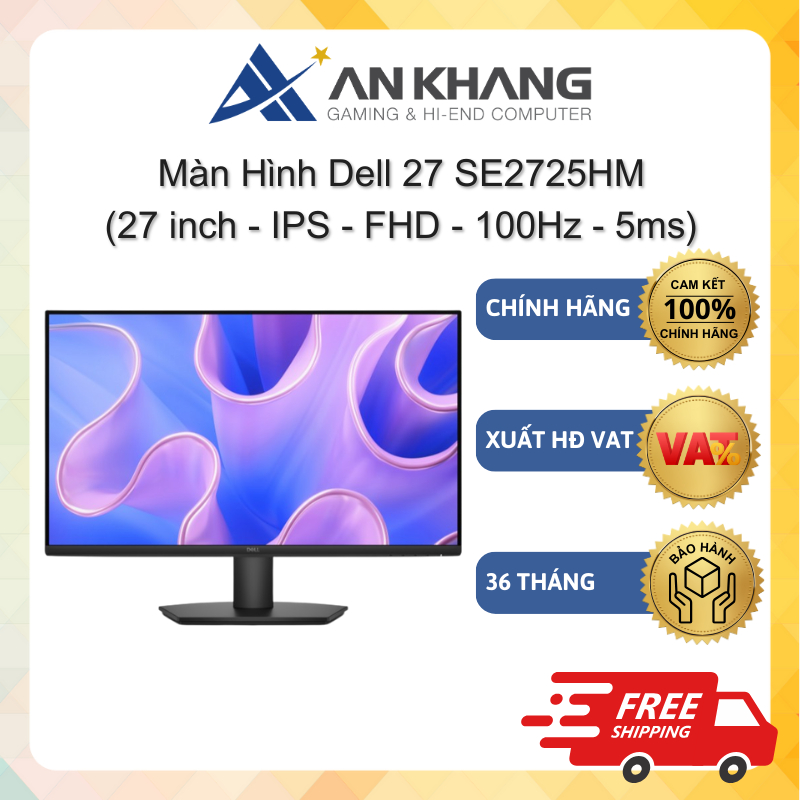 Màn Hình Dell 27 SE2725HM (27 inch - IPS - FHD - 100Hz - 5ms) Chính hãng Bảo hành 36 Tháng
