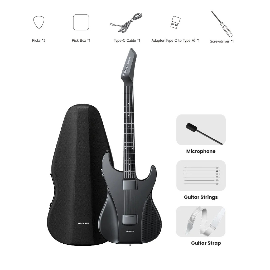 Đàn Guitar Acoustic AeroBand AG01 Thông Minh Đa Năng