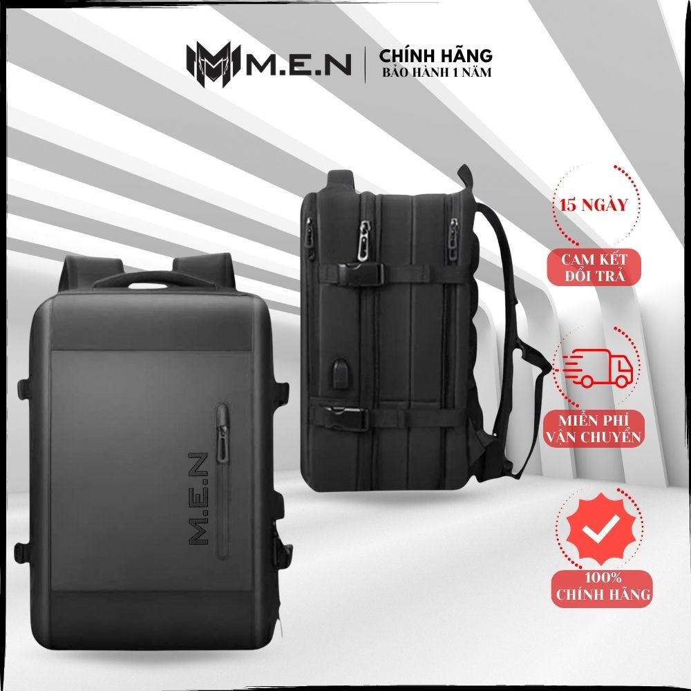 Balo phượt văn phòng laptop17 inch đa năng có sạt USB công nghệ mới OLES Full đen GSR DE3 có thể nới rộng, siêu lớn