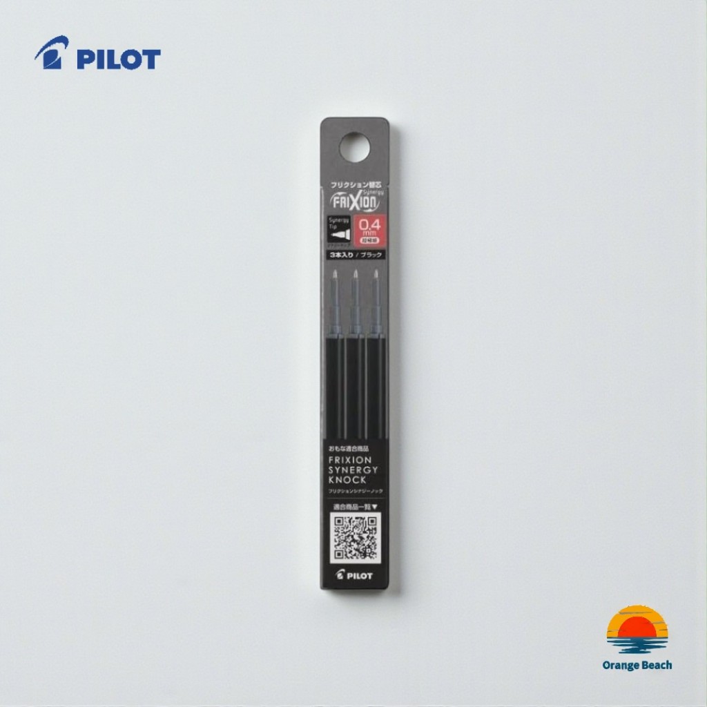 PILOT FriXion Synergy Refill 0.4mm/Black/9 Ngòi/Set 3 Vỉ/Bút xóa được/LFRF-143-B/Japan