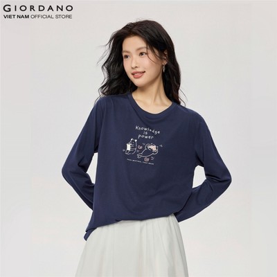 [Online Exclusive] [Beau Monde] Áo Thun Nữ Dài Tay In Hình Cute Pet Print Long Sleeve Tee 13395791