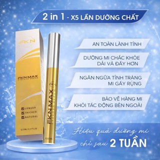  dưỡng mi FKN MAX thế hệ mới x5 dưỡng chất làm dài dày mi vượt trội đặc biệt không thâm không cay mắt 