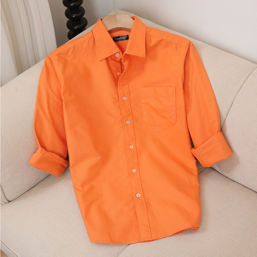 Áo sơ mi nam dài tay cổ bẻ vải Oxford cao cấp Form Regular | Nhiều màu - Linen Craft