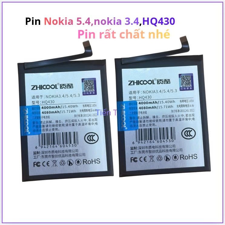 pin Nokia 3.4,nokia 5.4/HQ430 ,mới