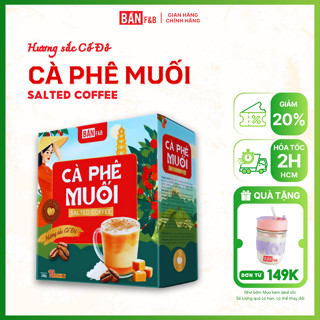   QUÀ TẾT  Cà Phê Muối 10 Gói – Đậm Vị Huế Hương Cà Phê Chuẩn Việt - Bản F&B Quà Biếu Tết Sang Trọng 