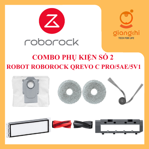 [HỎA TỐC Q9]Phụ kiện Robot Roborock Q Revo C Pro , Lọc hepa , Khăn, Chổi giữa, Chổi cạnh, Túi rác