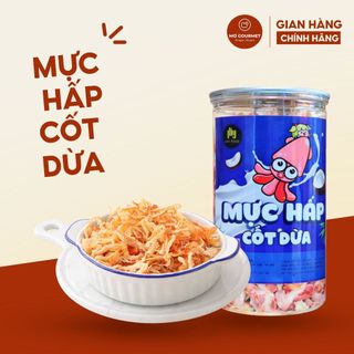 Mực Xé Sợi Hấp Nước Cốt Dừa Mơ Gourmet 250g - Khô Mực Xé Loại 1 Thơm Ngon, Ăn Vặt Văn Phòng Sạch Sẽ