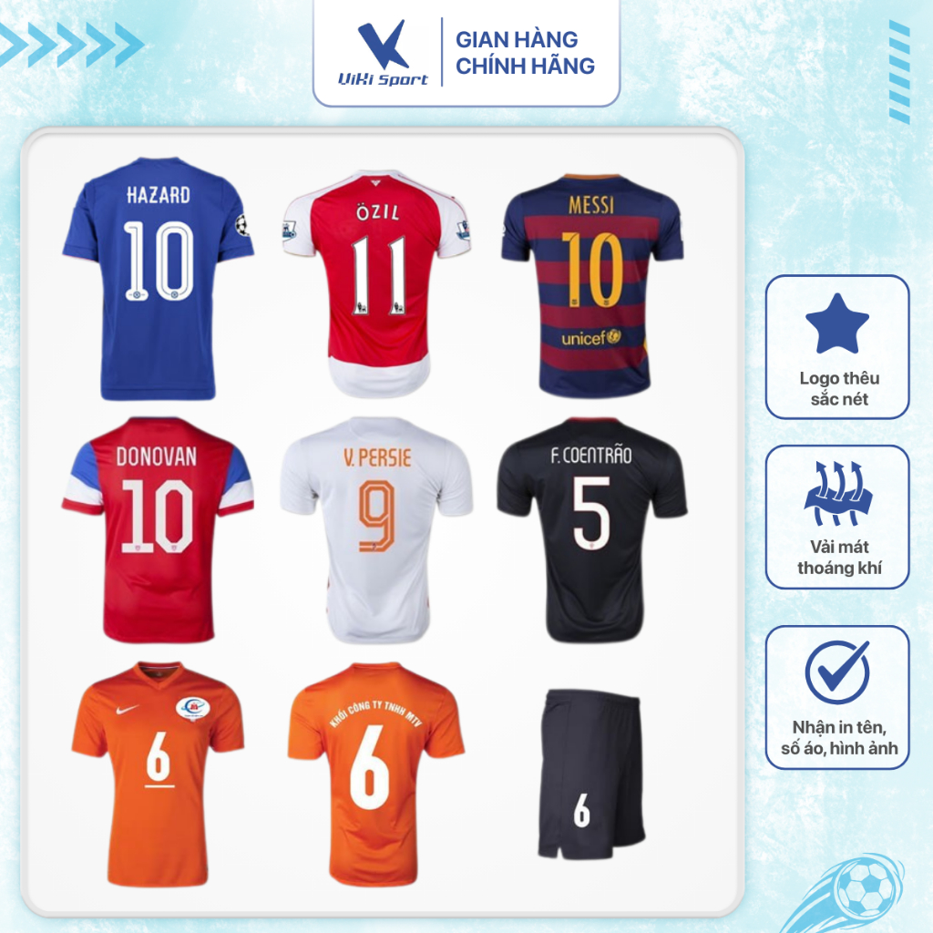 Dịch vụ nhận in tên số quần áo, chỉ nhận in khi mua quần áo ở shop in decal chuyển, in nhiệt chất lượng cao | ViKi Sport