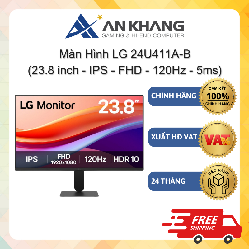 Màn Hình LG 24U411A-B (23.8 inch - IPS - FHD - 120Hz - 5ms) Chính hãng Bảo hành 24 Tháng