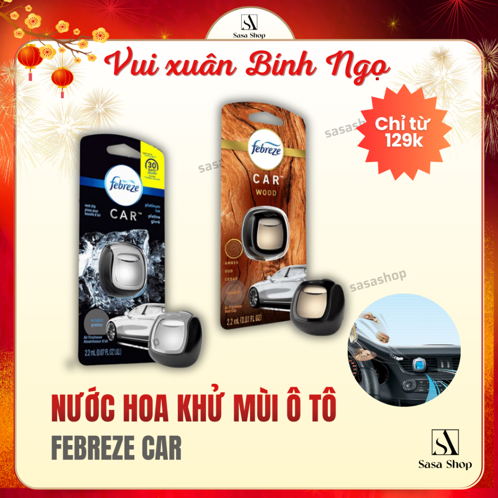 Nước hoa khử mùi ô tô Febreze Car (CHUẨN HÀNG MỸ)