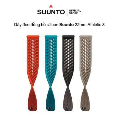 Dây đeo đồng hồ thể thao Suunto Athletic 8 22mm S+M, 4 màu cá tính - Chính hãng, Bảo hành 1 năm