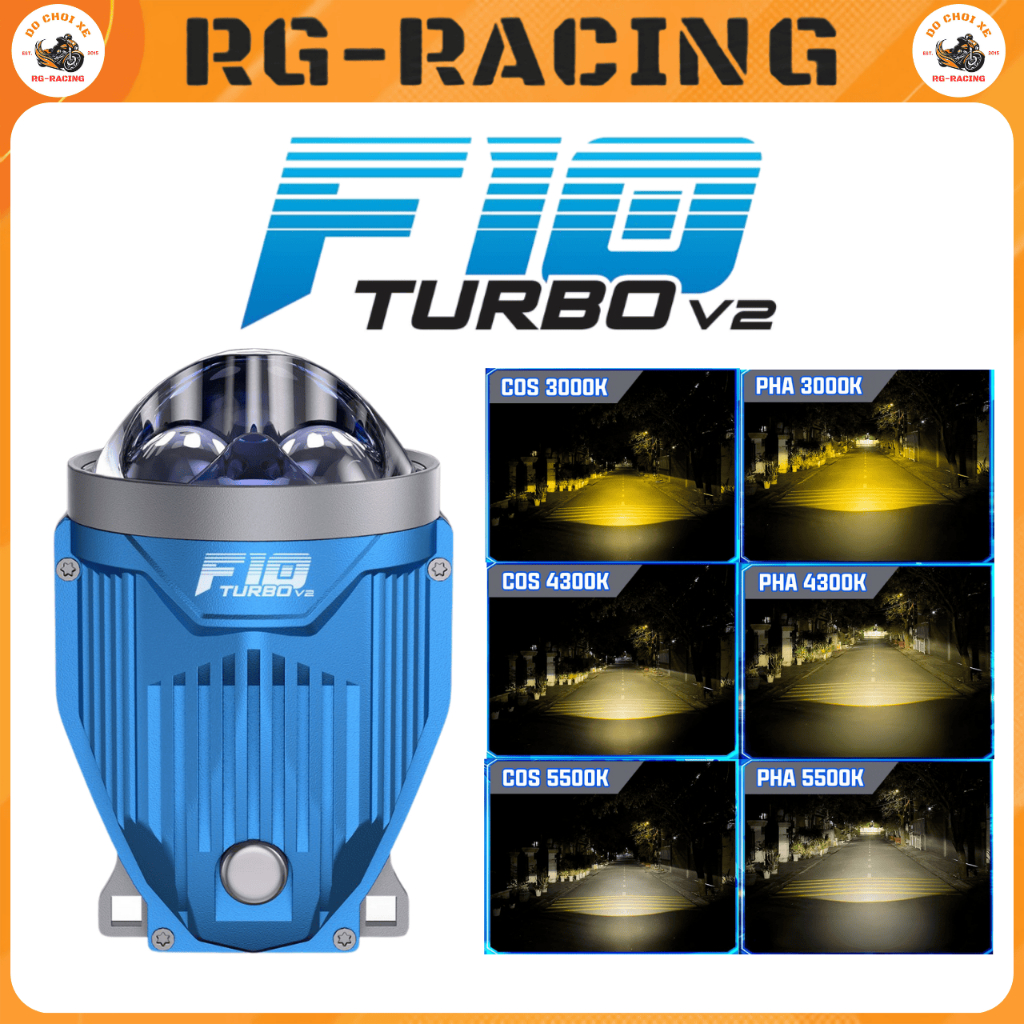 Đèn Bi Gầm X-Light F10 Turbo V2 3.0 Inch 45W/75W IP68