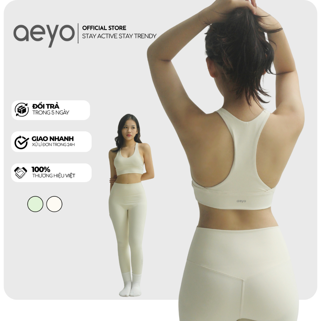 Set đồ tập gym yoga pilates nữ Feminine ver.2 aeyo - bộ đồ thể thao tập gym yoga pilates quần cạp ca