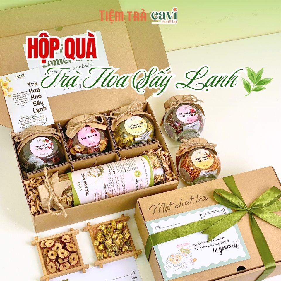 Set Quà Trà Hoa, Món Quà Sức Khỏe Tặng Bạn Bè, Người Yêu Trà Hoa Thảo Mộc Sấy Lạnh, Ý Nghĩa, Tinh Tế