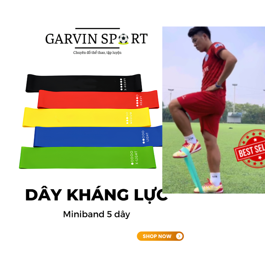 Garvin Sport - Bộ 5 Dây Kháng Lực Tập Thể Hình