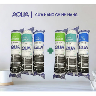 Combo 2 Bộ Lõi Lọc Nước AQUA 123 – Thay Lõi RO Định Kỳ, Nước Sạch An Tâm