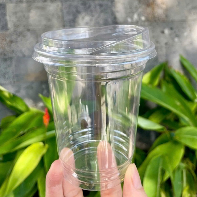 Combo 100 Ly Nhựa PET Trong Suốt Có Nắp | Ly Nhựa Đựng Cà Phê Trà Sữa Take Away 360/500/650/700ml