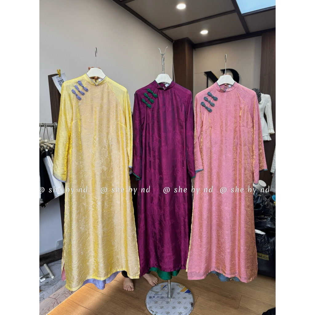 Áo dài cách tân cổ tàu 4 tà @she by nd