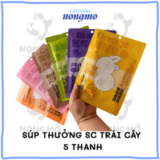 [COMBO 10 GÓI ST SC] SÚP THƯỞNG 5THANH SC VỊ TRÁI CÂY DINH DƯỠNG CAO ĐẶC BIỆT DÀNH CHO MÈO