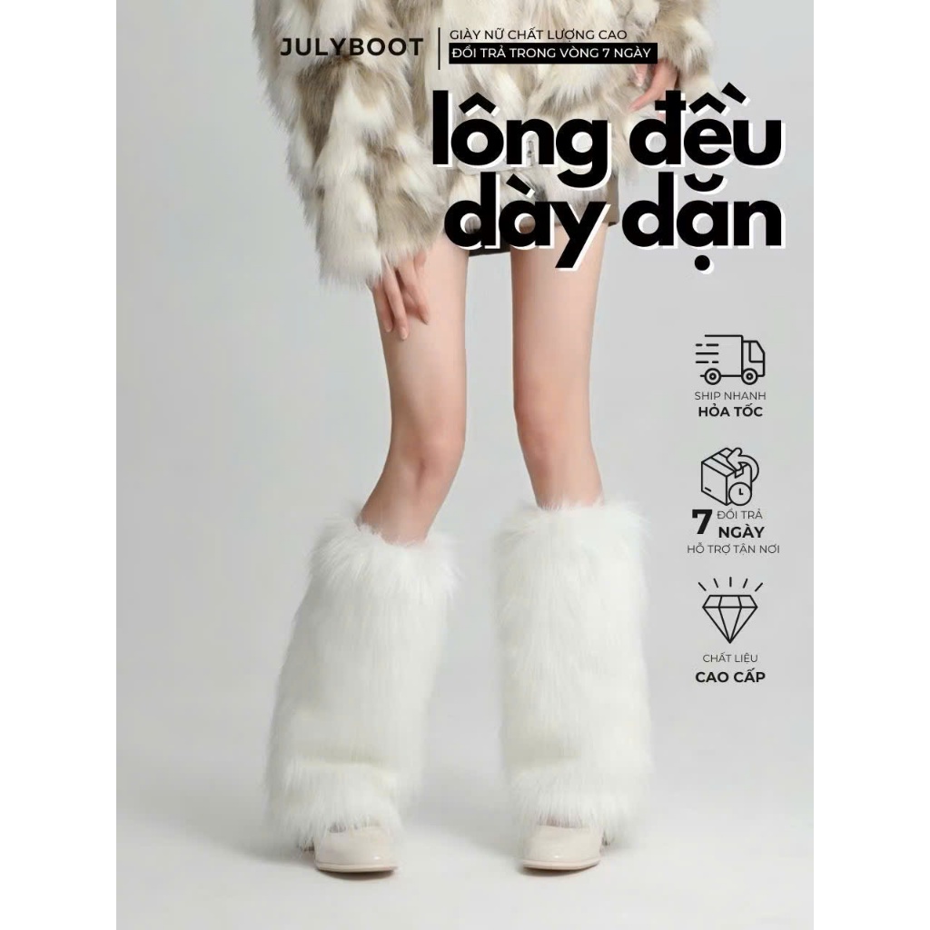 Tất Vớ Ống Chân Giữ Ấm Chân Bằng Lông Giả Harajuku Dành Cho Nữ - Tất Ống Lông Thú Giữ Ấm Chân Cho Nữ tatlong