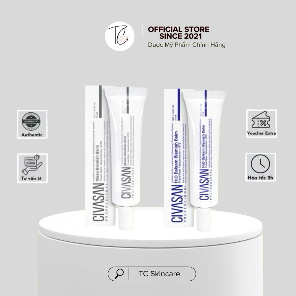 Kem dưỡng phục hồi nâng tone Civasan Meso Blemish Balm/ Civasan H2O Blemish Balm Cream