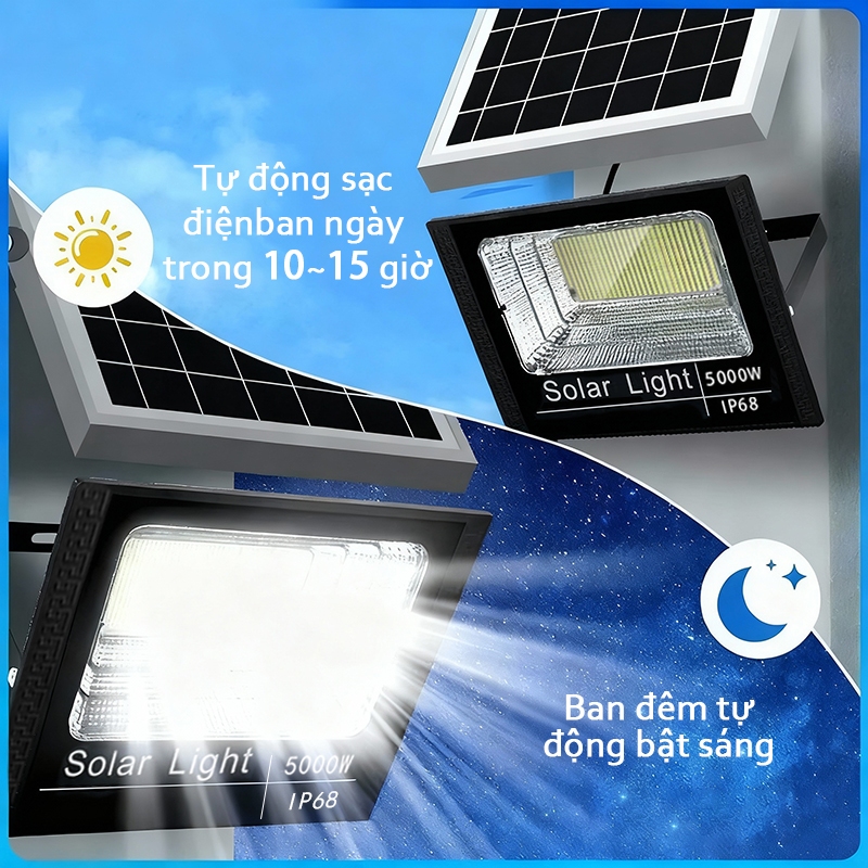 5000W đèn năng lượng mặt trời không thấm nước