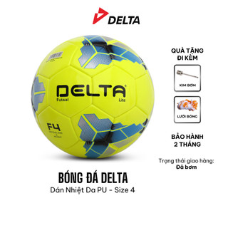  Bóng Đá DELTA FUTSAL Lite Size 4 Da PU Dán Ép Nhiệt Chơi Trên Sân 5 Cỏ Nhân Tạo Trong Nhà 3696-4D 