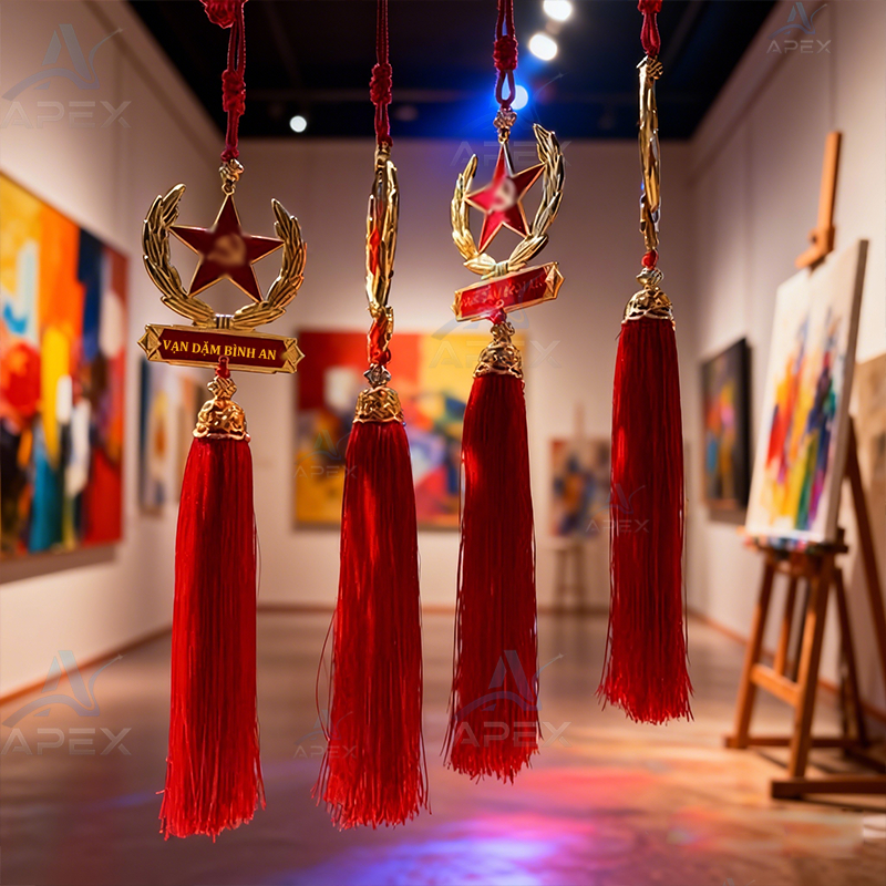 Khánh linh thiêng treo xe ô tô bảo vệ hành trình