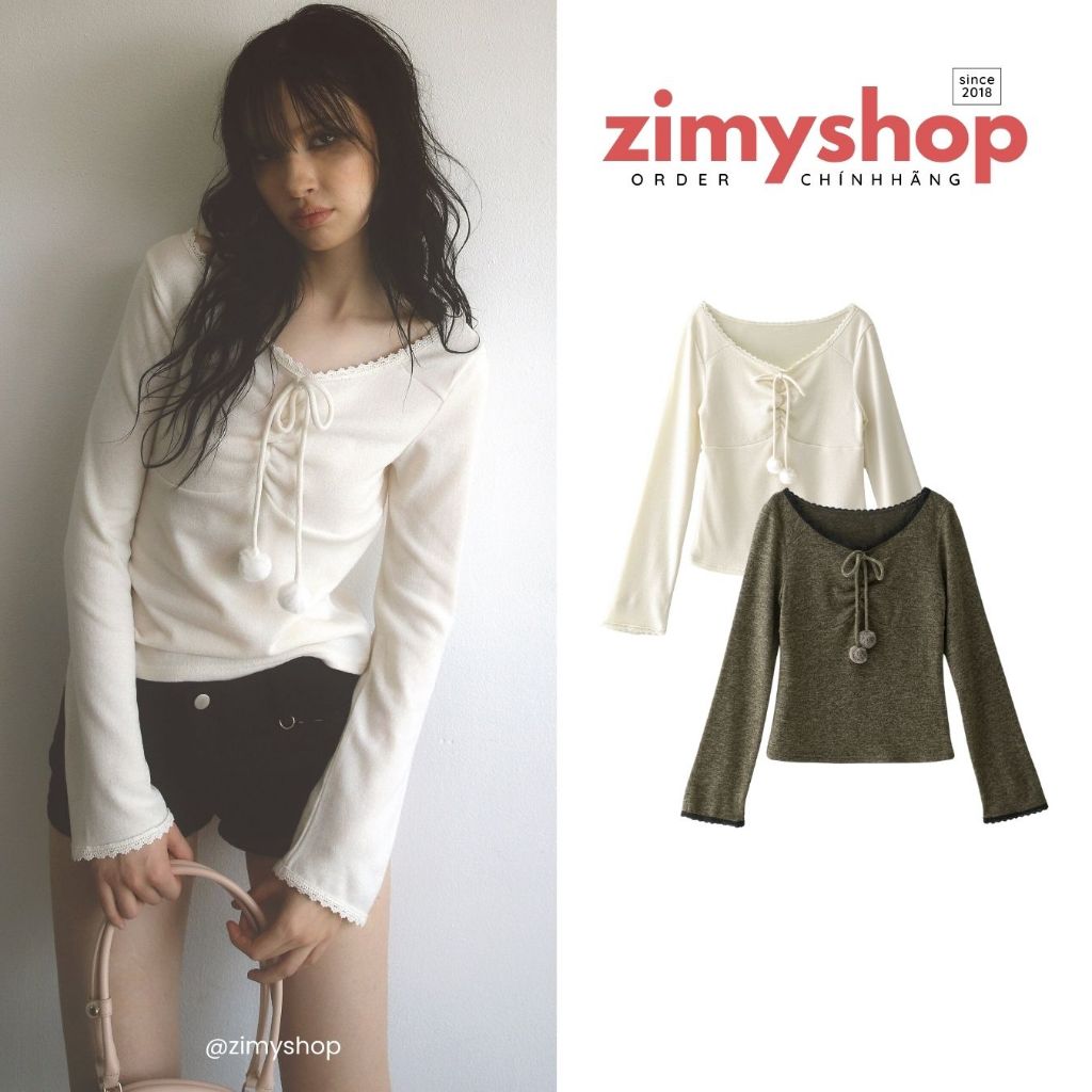 CHÍNH HÃNG ÁO TAY DÀI STILLA LACE L/S BAD:BLUE HÀN QUỐC | BigBuy360 - bigbuy360.vn