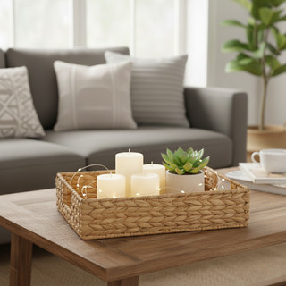 VIETBAS Bí quyết Decor nhà cửa: Khay Mây Đan đựng đồ cá nhân cực xinh.