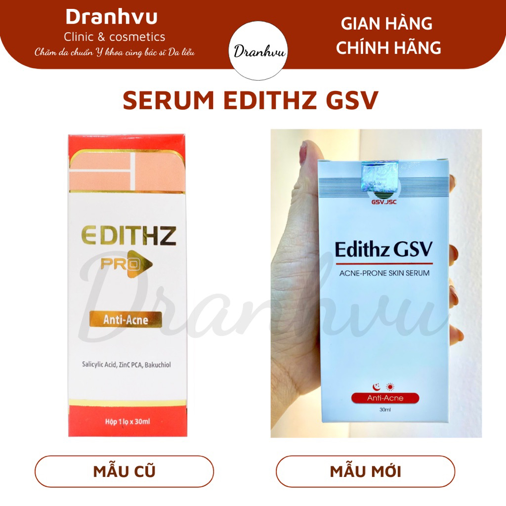 [CHÍNH HÃNG] Serum Edithz GSV 30ml giảm dầu, giảm mụn, giảm viêm, ngăn ngừa mụn thông thoáng lỗ chân