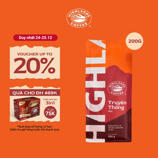  Cà phê rang xay Truyền Thống Highlands Coffee gói 200g 