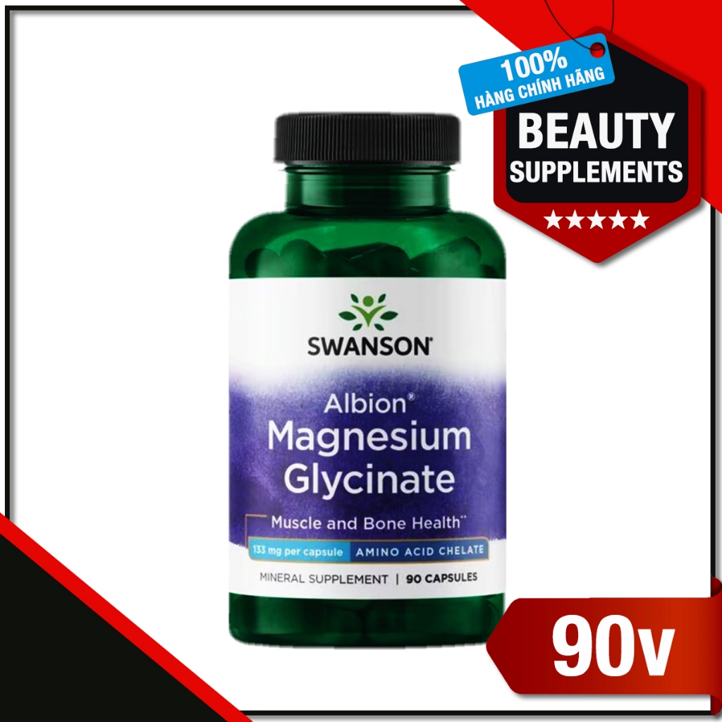 Thực phẩm bổ sung Magie Glycinate Swanson - 90 viên