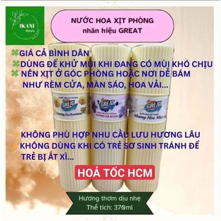  Nước hoa xịt thơm phòng nhẹ dịu hương Enchanteur Nhài Cá ngựa - Nhãn hiệu GREAT - Thể tích 370ml chai 