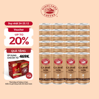  Thùng 24 Lon Cà Phê Sữa Highlands Coffee 235ml 
