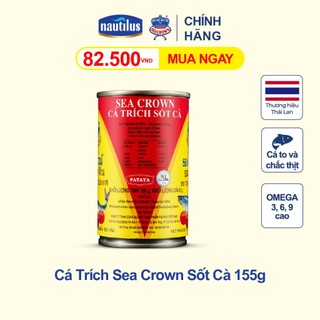 SS5 -  5 Lon Cá hộp Sea Crown Cá Trích Sốt Cà 155 g