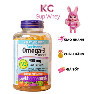 Dầu cá Triple Strength Omega-3 EPA/DHA 900mg Webber Naturals