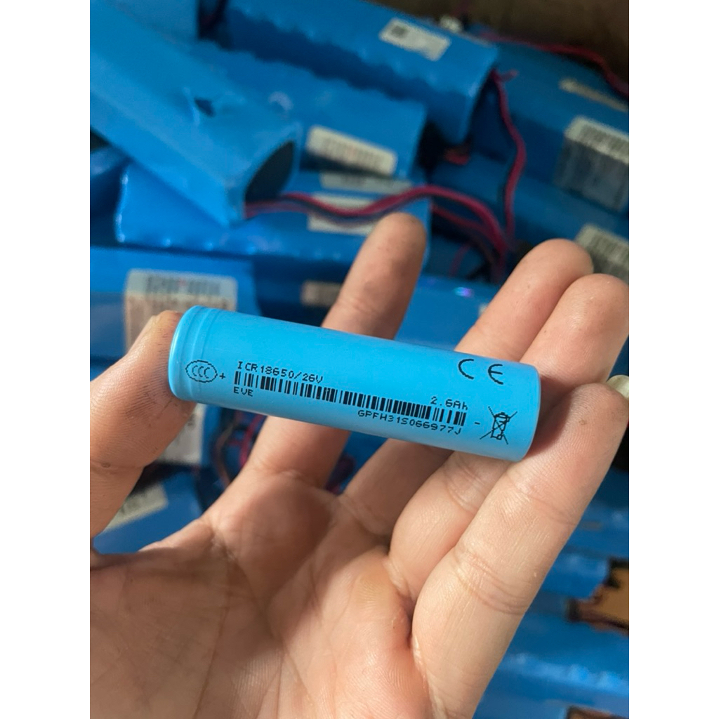 10 cell Eve 26v 18650 tháo khối dung lượng 2550maH