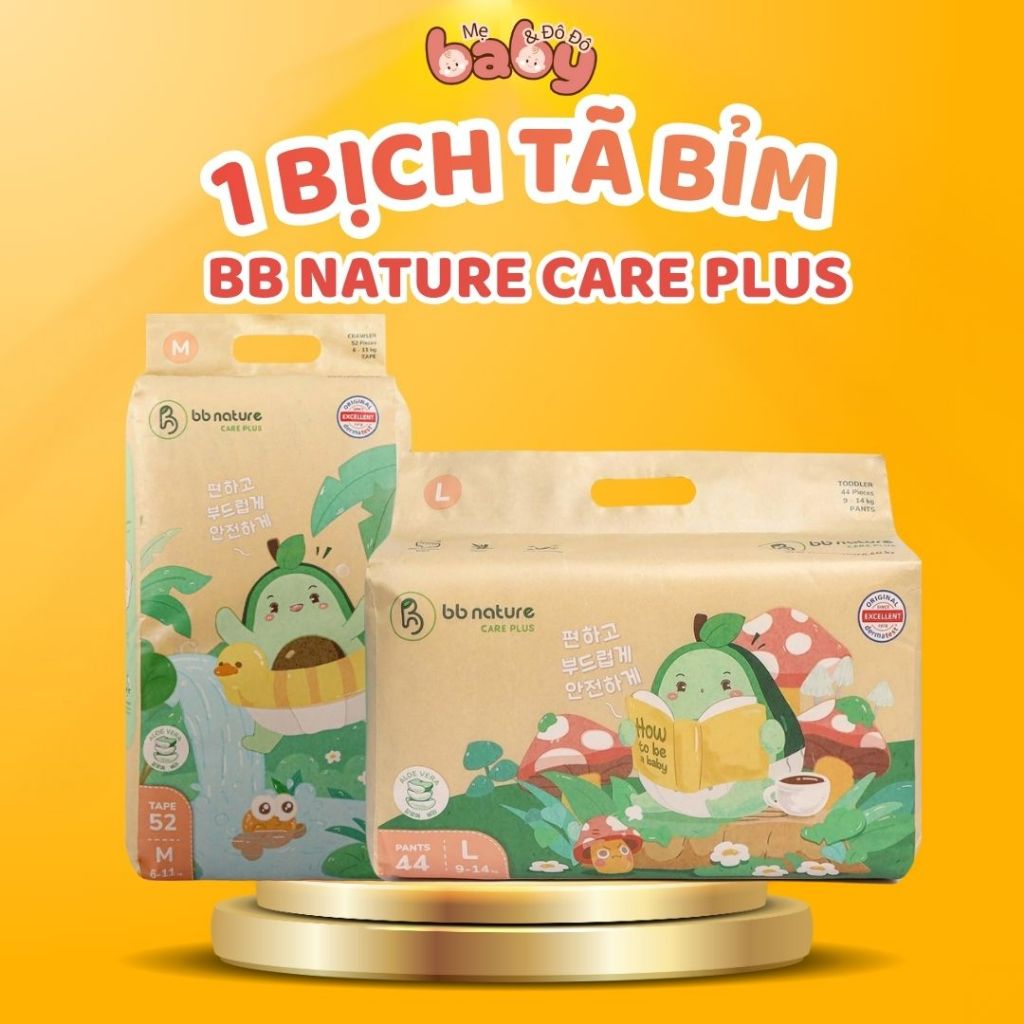 [ 1 Bịch Tã Bỉm BB Nature Care Plus ]  - Tã Bỉm BB Nature Care Plus Cho Bé Full Size NB- XXXL