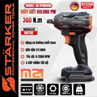  Siết Bulong Máy Bắn Vít Dùng Pin STARKER SK-IP400VNA - không chổi than - lực siết 400N.m 