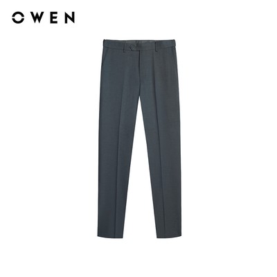 Owen - Quần tây Regular Fit Tăng đơ QRT257080 màu Xám nhạt chất liệu Nano