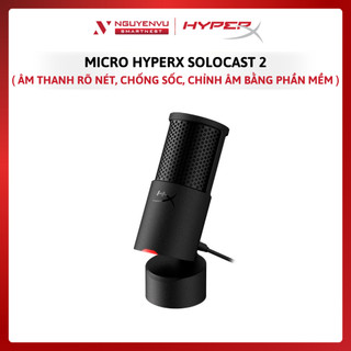[CHÍNH HÃNG] Micro HyperX SoloCast 2 Black cho game thủ, streamer | BẢO HÀNH 24 THÁNG | FULL VAT