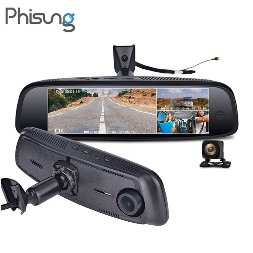 Camera hành trình cao cấp Phisung tích hợp 3 camera MÃ E09-3