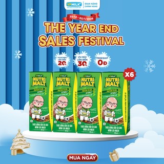   Combo 6 lốc  Sữa Ca Cao Mầm Lúa Mạch Đen Nutrimalt 180ml Cho Bé Từ 1 Tuổi  4 hộp x 6  