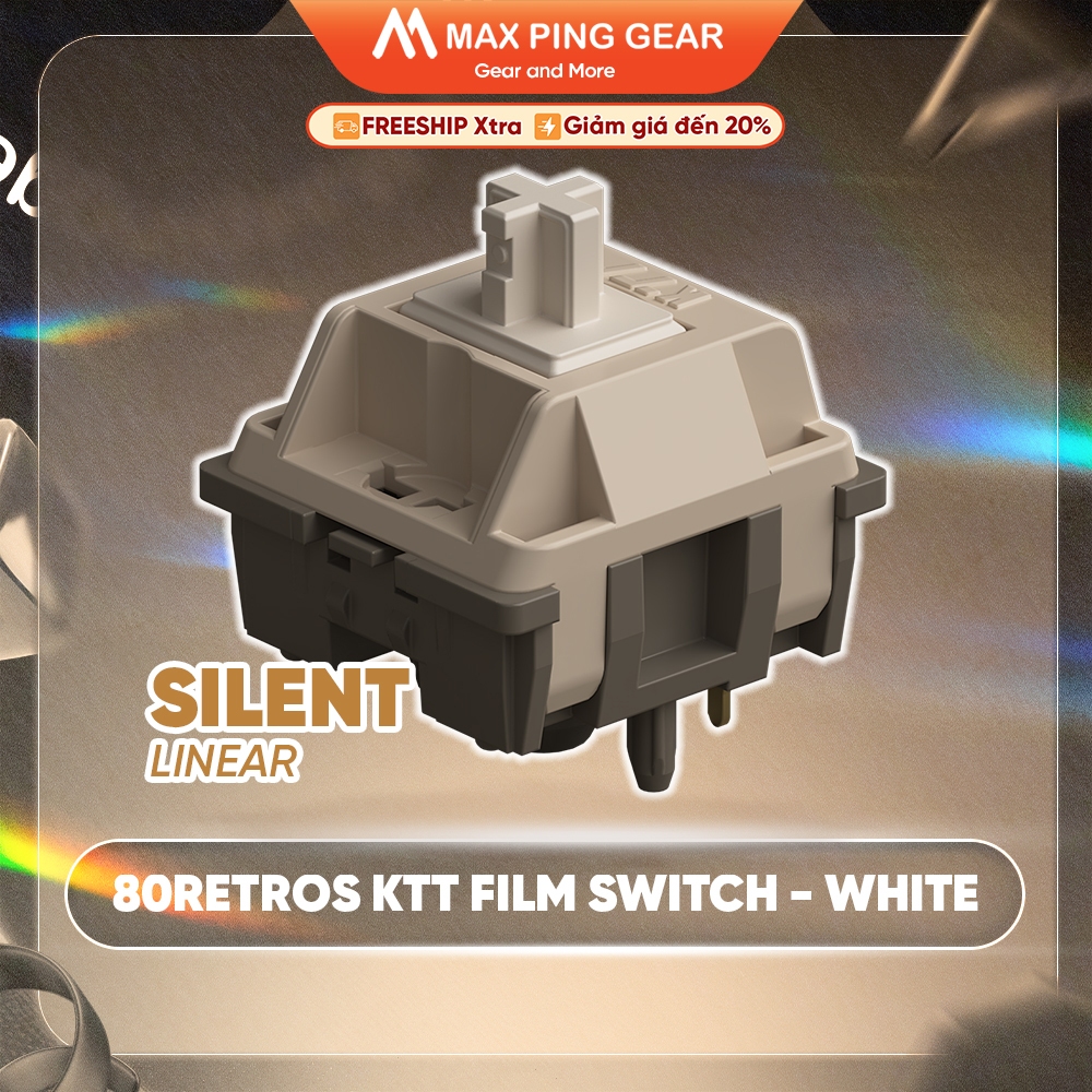[HỎA TỐC] Switch bàn phím cơ 80Retros KTT – Game 1989 White (Silent ) (35 switch/pack) - Maxpinggear