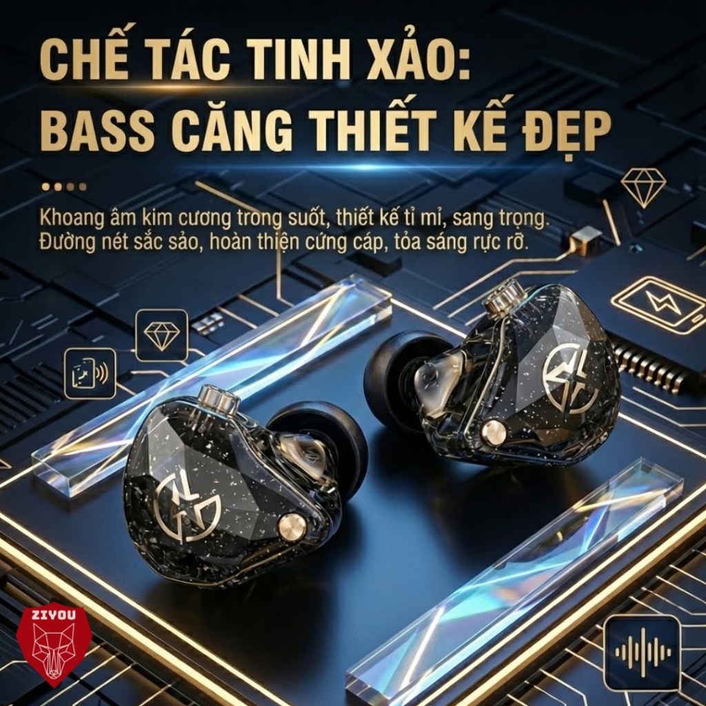 Tai Nghe Nhét Tai ZIYOU X6 Premium, Chống Ồn Cực Tốt, Âm Thanh Super Bass, Tích Hợp Mic Chơi Game | BigBuy360 - bigbuy360.vn