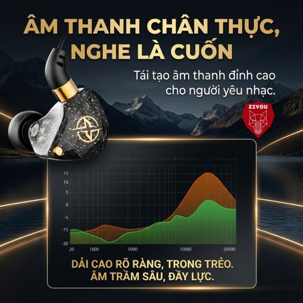 Tai Nghe Nhét Tai ZIYOU X6 Premium, Chống Ồn Cực Tốt, Âm Thanh Super Bass, Tích Hợp Mic Chơi Game | BigBuy360 - bigbuy360.vn