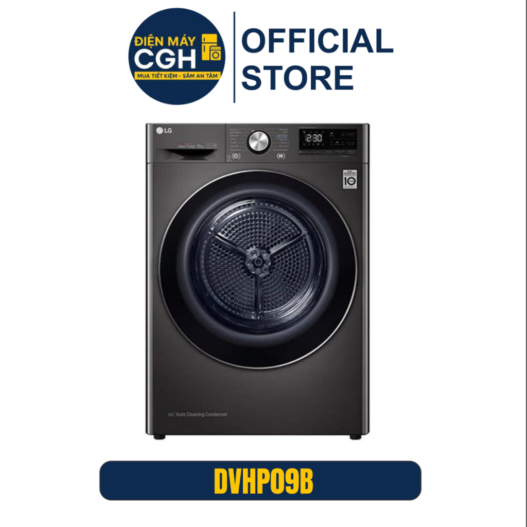 Máy sấy LG bơm nhiệt 9 kg ( Black ) DVHP09B